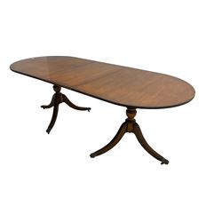 Mahogany twin pedestal dining table