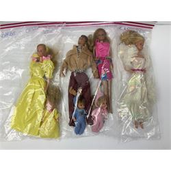 Barbie - 1980s fashion dolls comprising Tropical, Crystal, Barbie & Ken Rock Stars, Barbie & Ken with two babies; Barbie & child in matching yellow dresses, Pink 'n' Pretty and Barbie & Ken with Grandma, Grandpa and twins; all unboxed (17)