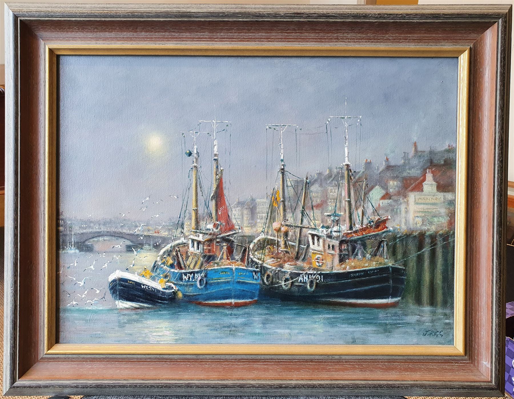 Jack Rigg (British 1927-): 'Whitby', oil on canvas signed, titled dated 2012 and inscribed '1960s-70s sketch' verso 40cm x 55cm