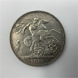 King Edward VII 1902 silver crown coin