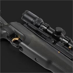 Hatsan AT44-10 air rifle, .22 cal, Max pressure 200 bar, serial number 041420511, fitted with 3-12x50 scope, L118cm