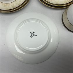 Wedgwood Cornucopia pattern tea service for six, comprising dessert plates, teacups and saucers (18)