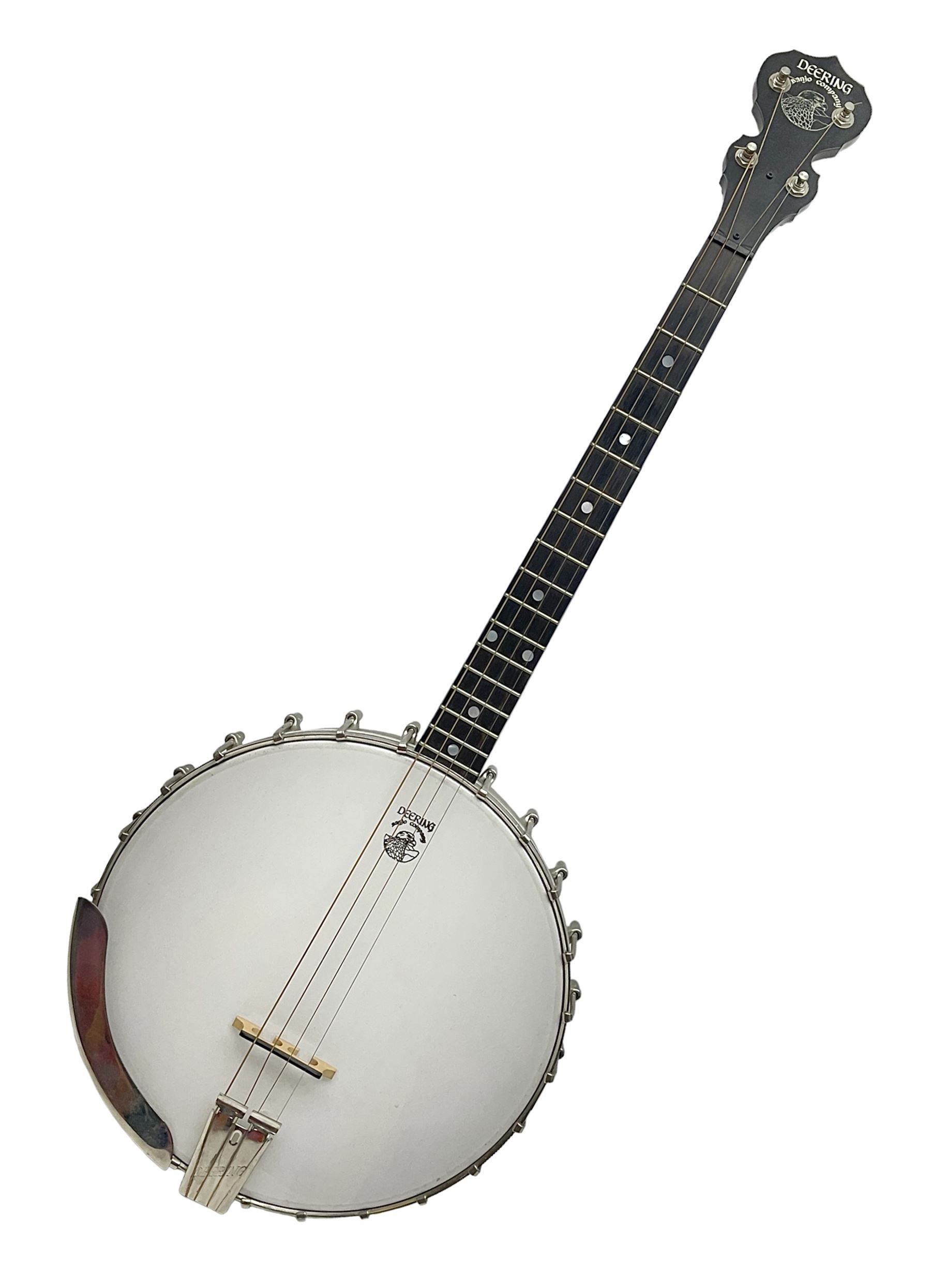 Deering seventeen-fret tenor banjo with cast metal body, serial no.H275, L79cm overall; in fitted hard carrying case