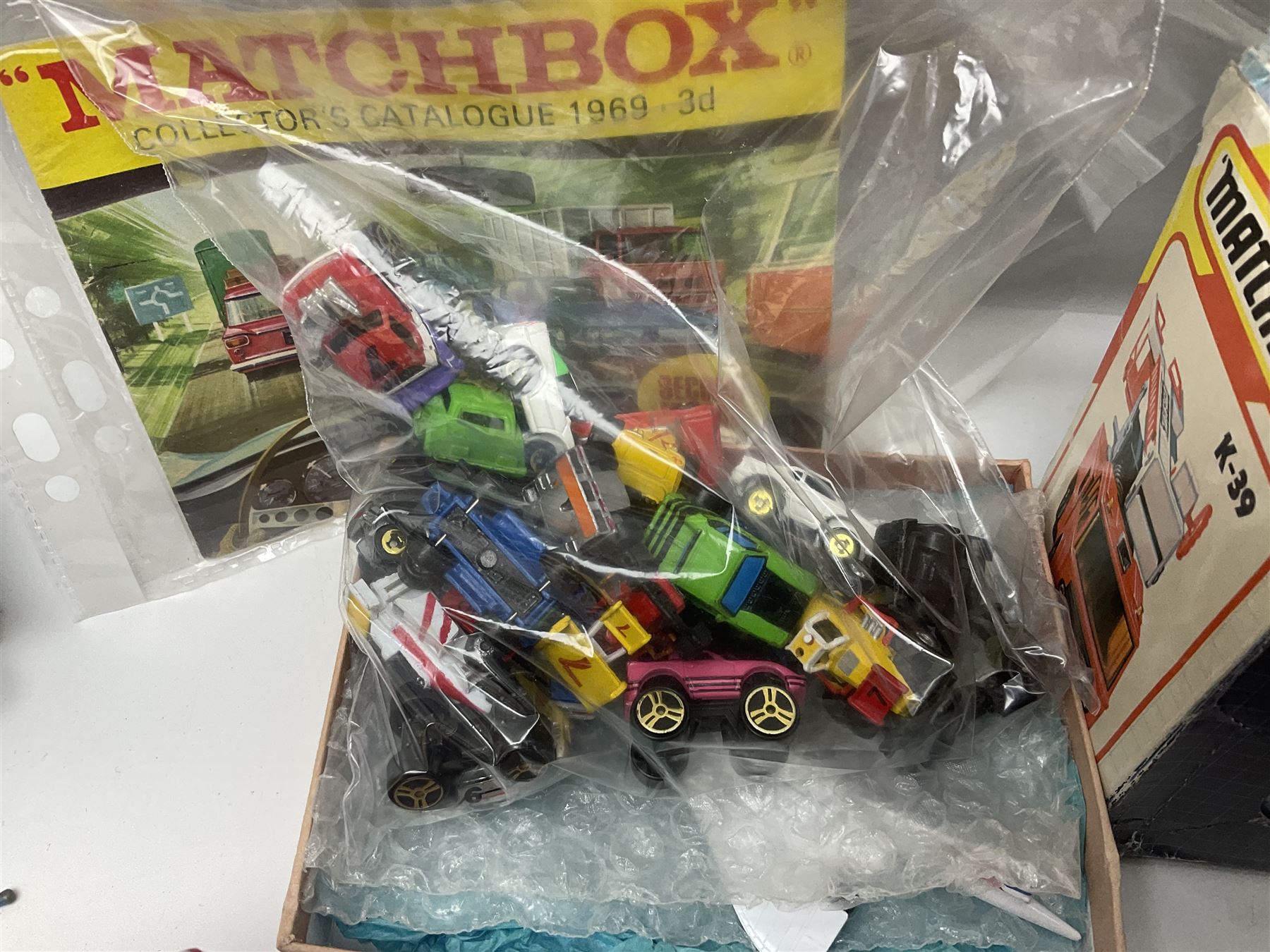 Various makers - Matchbox Superkings Snorkel Fire-Engine No.K-39 and King Size Scammell Tipper Truck No.K-19; both boxed; and large quantity of unboxed, playworn and repainted models by Dinky, Corgi, Lesney, EFE, Micromachines etc