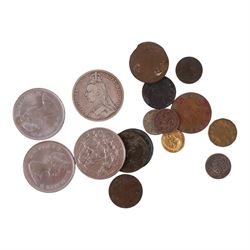 Coins, including Queen Victoria 1889 silver one crown, Queen Elizabeth II 2005 five pound, commemorative crowns, etc