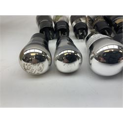 Eleven vintage radio valves, makes include Cossor, Osram, Philips etc. Including one small X-Ray tube.