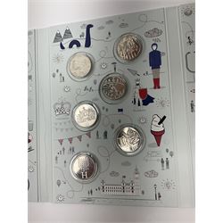 The Royal Mint 'The Great British Coin Hunt Quintessentially British A to Z' 2018 ten pence coin set, in card folder