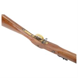 SECTION 1 FIREARMS CERTIFICATE REQUIRED - Parker Hale reproduction 1853 Enfield muzzle loading rifle, the 99cm barrel marked Parker-Hale Ltd, Birmingham England, fitted with ladder sight, secured by three bands, the lock plate marked Enfield 1853, with crowned PH, full stock with ramrod under, overall L140cm, serial no.6567 
