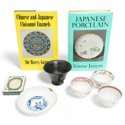 Chinese ink tray with Daoguang mark, Chinese saucer dish, the centre painted with a seated...