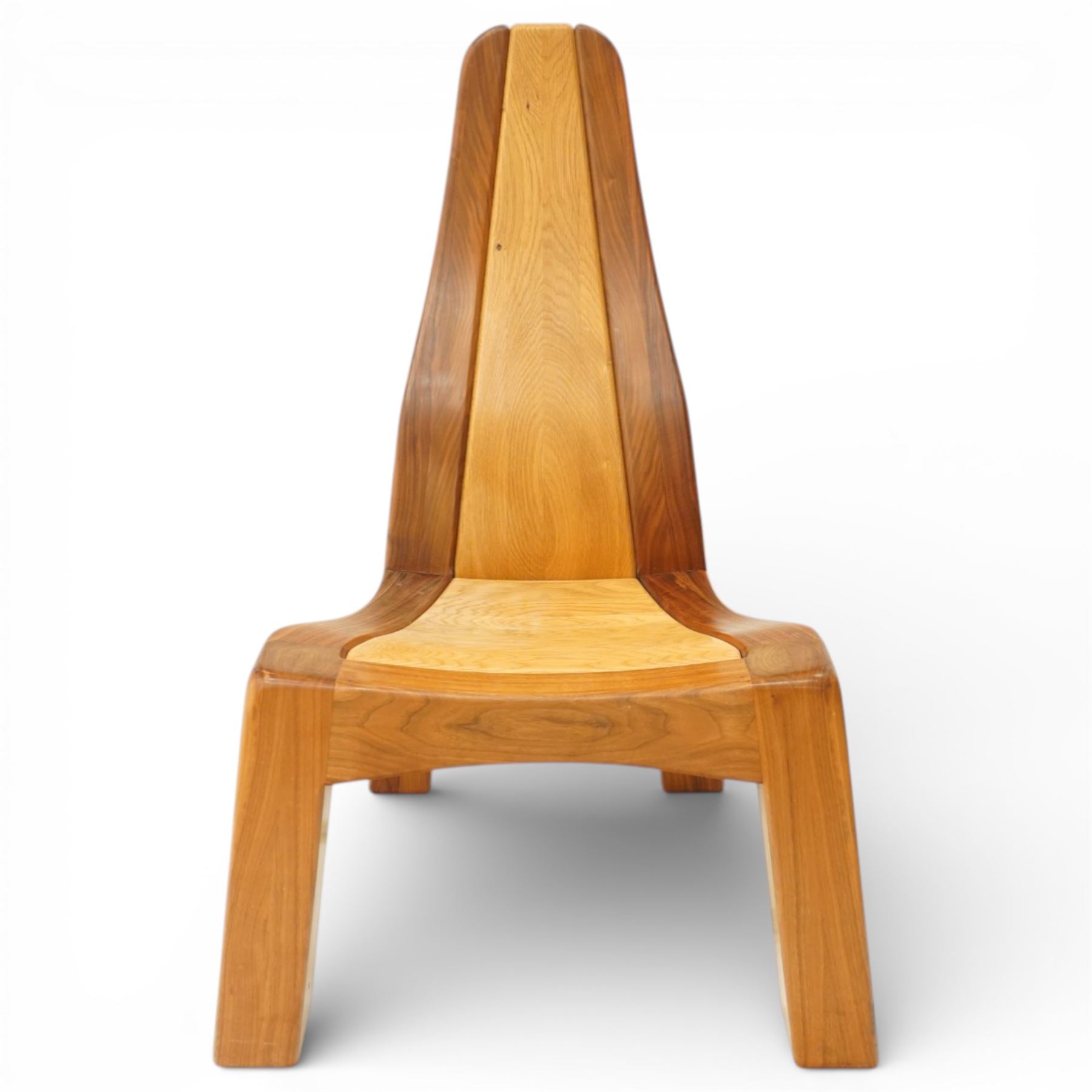 Peter Cummings - Magma oak chair, with shaped back and seat, signed by the maker dated 2007, designed by Peter Cummings of Reeth, near Richmond