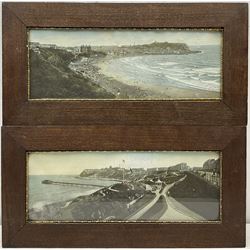 Scarborough North and South Bays, pair Edwardian chromolithographs, depicting a view of the North Bay Pier, 14cm x 40cm 
Notes: the Pier was a short lived feature in Scarborough's history; it first opened to the public on 1st May 1869 but was almost totally wrecked in the gales of January 1905.