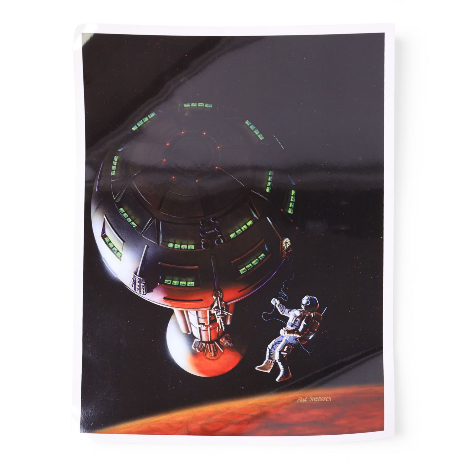 Paul Swendsen (American 20th Century): Eighteen science fiction posters, including cover art and book illustrations, 42x61cm

Notes: This item is from the private collection of Arthur C. Clarke's brother.