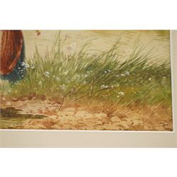 Horace Hammond (AKA James Barclay) (British 1842-1926): Pastoral Views, set of three watercolours signed, in matching gilt frames 43cm x 28.5cm (3)