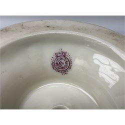 Early 20th century Royal Worcester vase decorated by Harry Davis, of ovoid form with twin acanthus mounted handles and waisted high neck supporting a domed cover, upon a circular foot, the body hand painted with sheep in a highland landscape, signed H Davis, with puce printed marks beneath including shape number 2425, and date code for 1907, H27.5cm