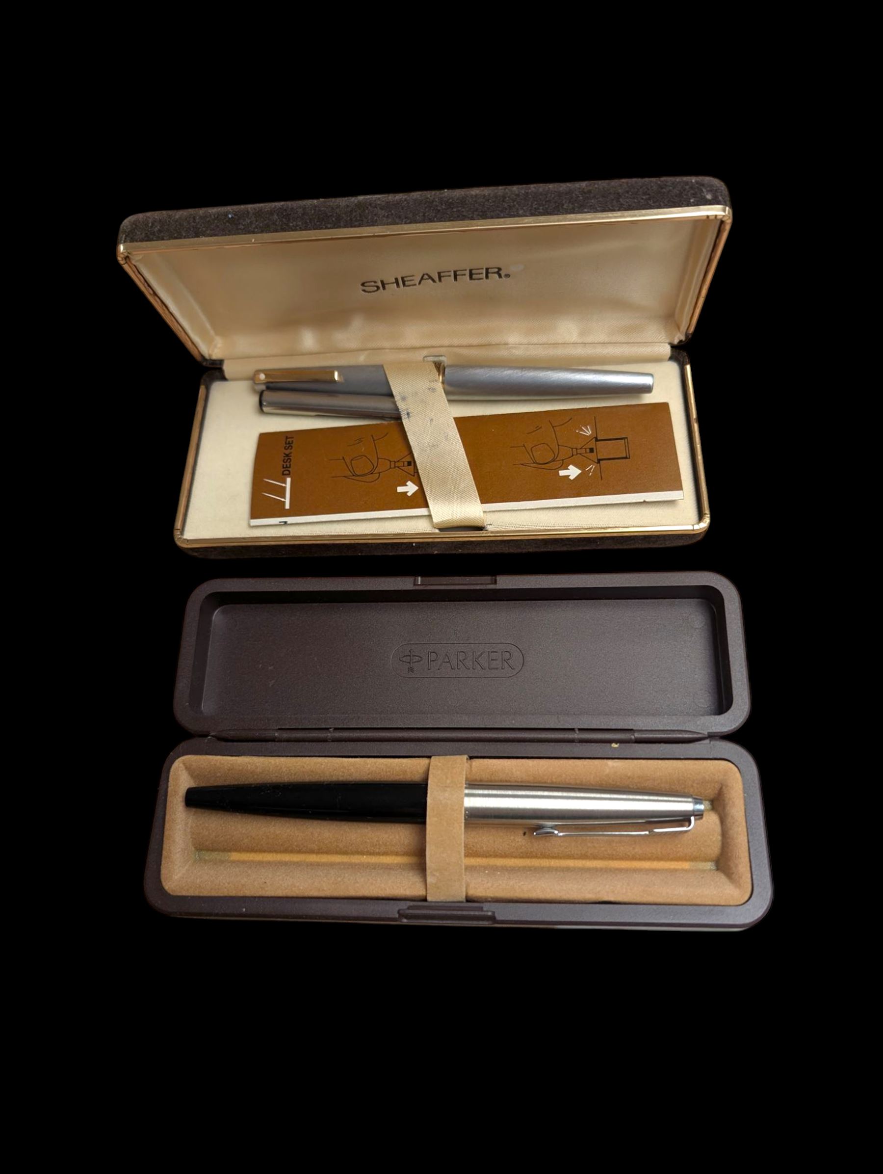 Sheaffer fountain pen with 14ct gold nib and a Parker fountain pen