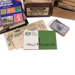 World stamps, some early 20th century and later, on ACE packets and loose