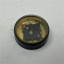SOE escape compass; and SOE/RAF button needle compass for battledress button (2)