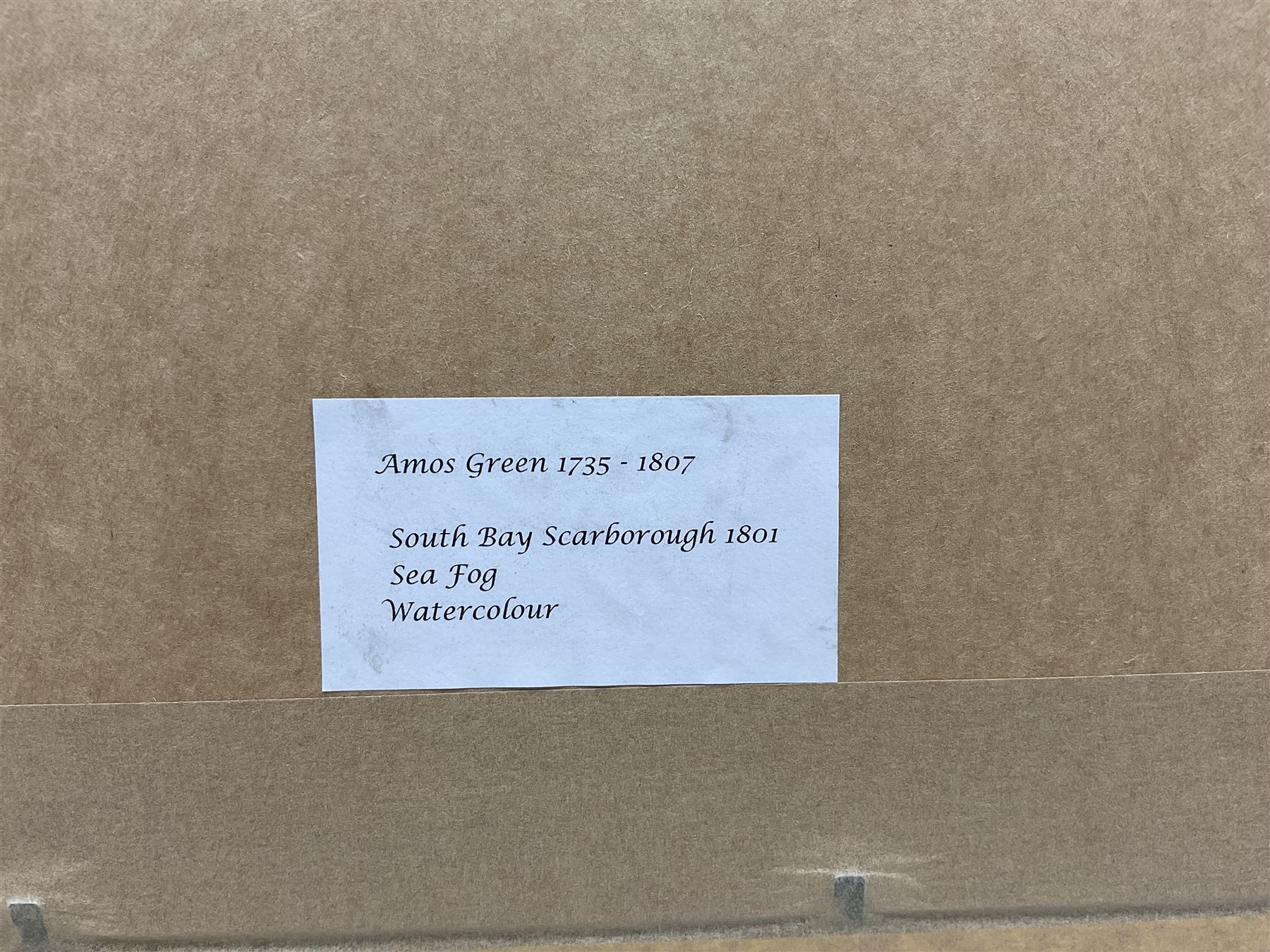 Amos Green (British 1735-1807): Scarborough from White Nab through Fog, watercolour unsigned c.1801, 21cm x 35cm