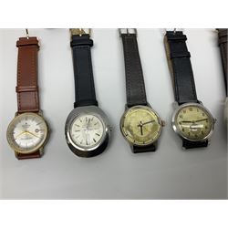 Collection of thirty wristwatches including Lucerne, Josmar, Astral, Mido, Thussy, Waldman, Camy, Doxa Lator, Avia, Lip, Enicar and Favre-Leuba