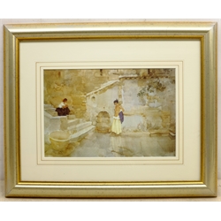William Russell Flint (British 1880-1941): 'Interlude', colour print signed in pencil pub. Frost and Reed 1967, 34cm x 57cm, and another print after the same hand (2)