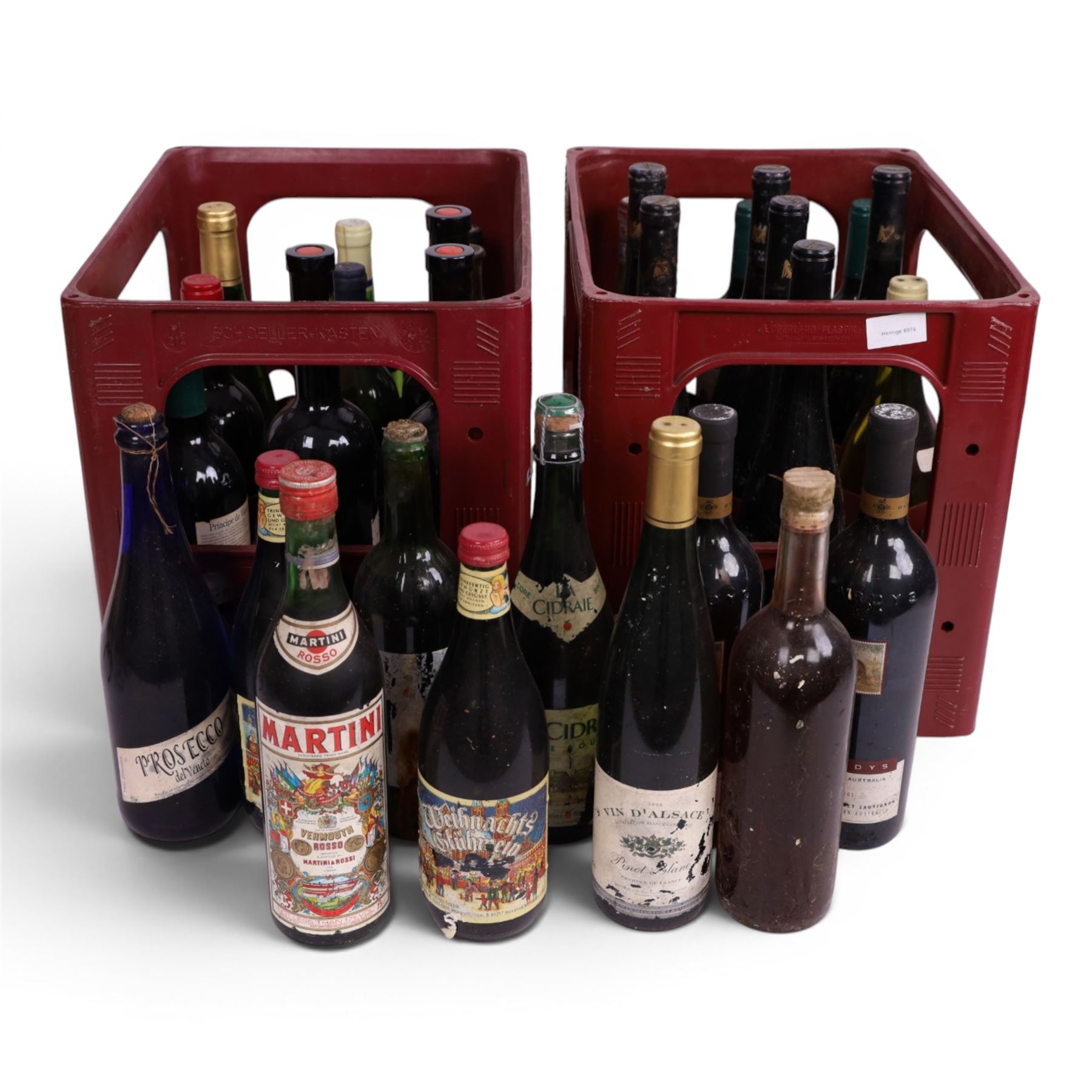 Mixed alcohol, including Principe de Viana 2003 Navarra, Roux Pere & Fils 1995 Bourgogne Chardonnay, etc, various contents and proof 