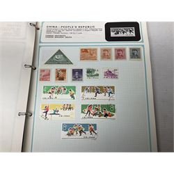 Stamps including Great British Queen Elizabeth II Royal Mail first day covers mostly with special postmarks, various mint pre and post decimal mint stamps, Isle of Man TT100 book by Mick Duckworth complete with stamps, World stamps etc, housed in various albums/folders and loose, in one box
