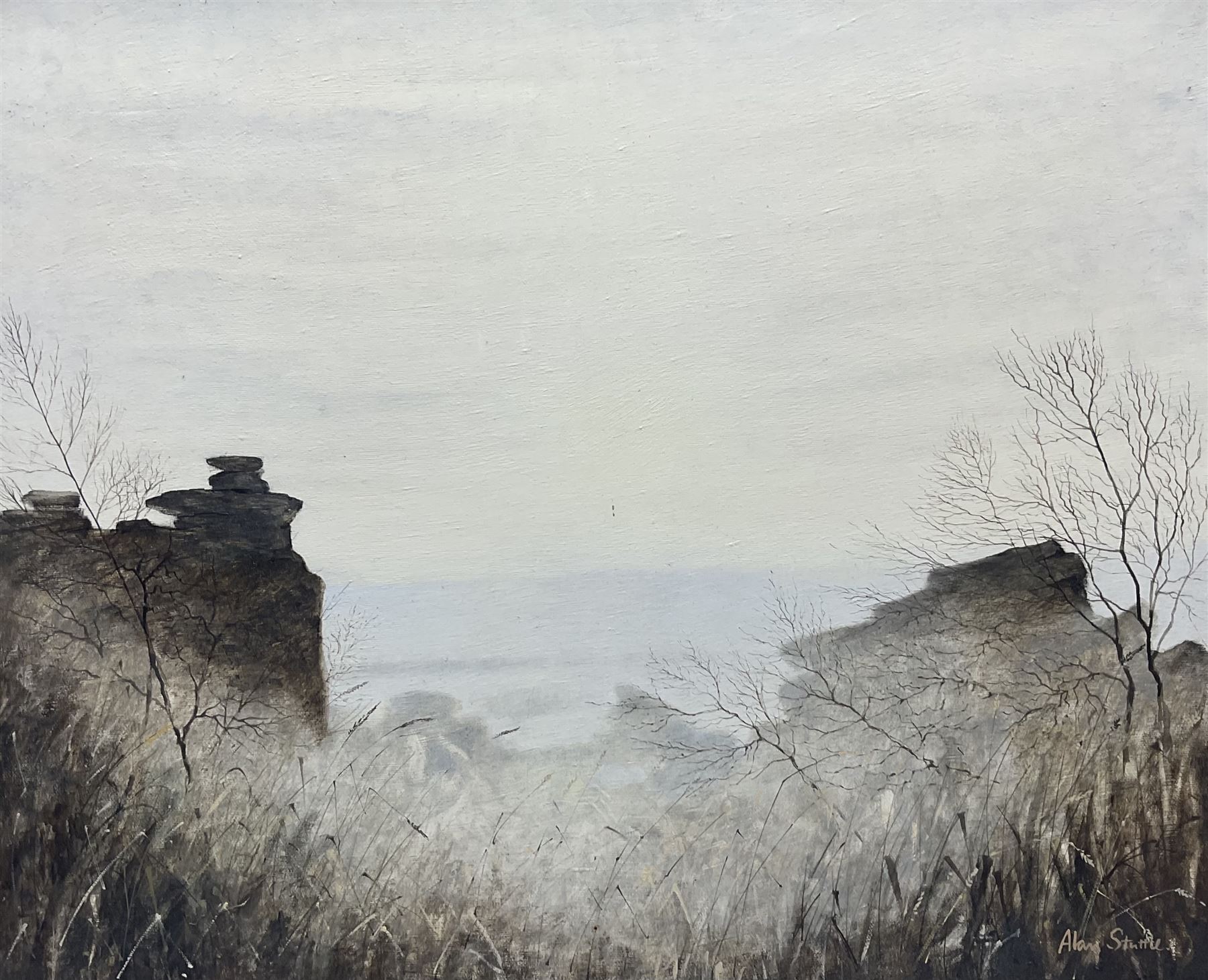 Alan Stuttle (Scarborough 1939-): 'Brimham Rocks - Yorkshire', oil on canvas signed, titled and dated 1975 verso 49cm x 59cm 