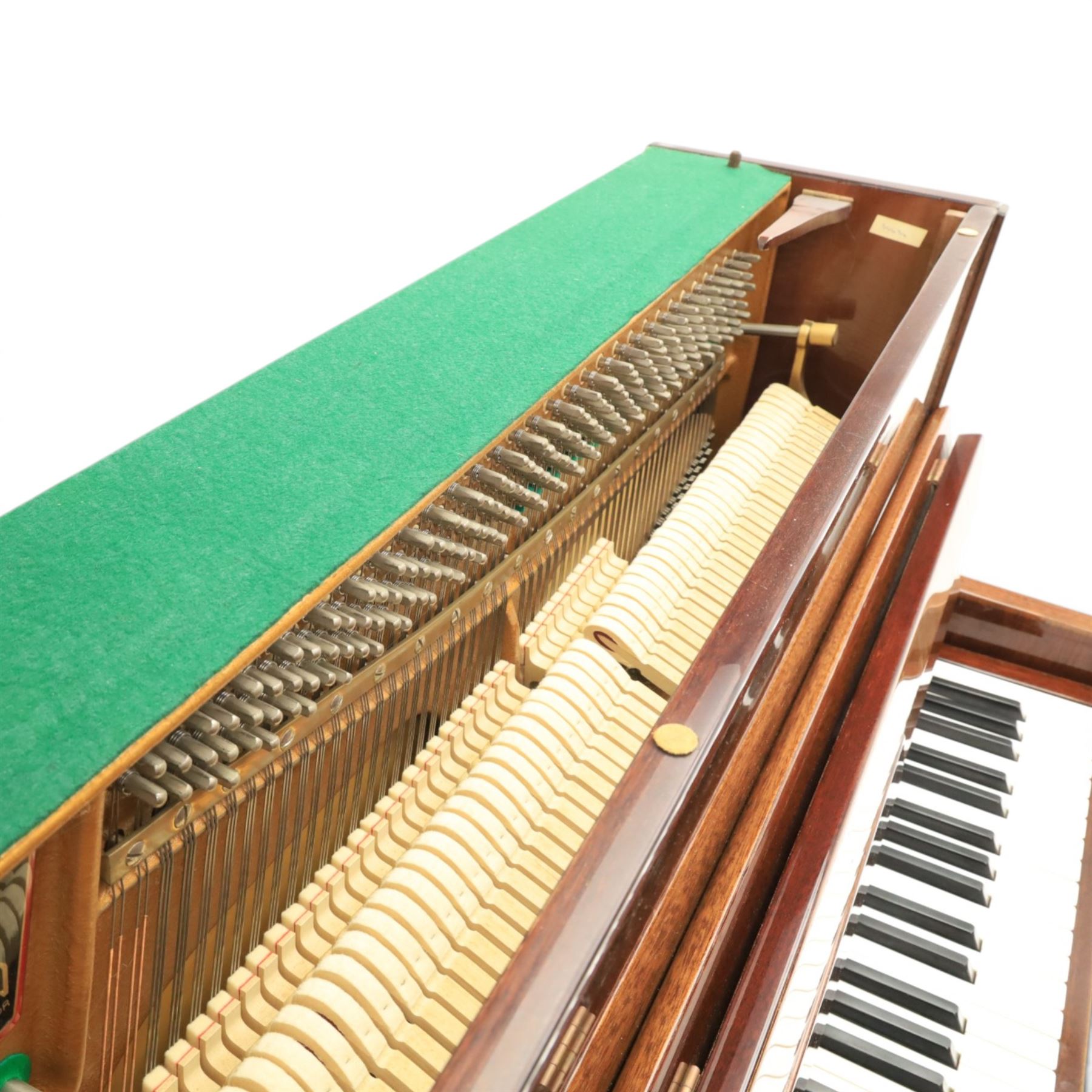 Wilh. Steinmann - 20th century East German mahogany veneered upright piano, together with matching stool
