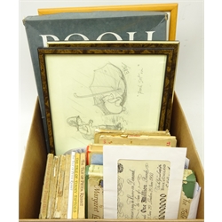  Quantity of children's books including Beatrix Potter 'Peter Rabbit', 'The House at Pooh Corner' by A.A. Milne, loose and framed Winnie the Pooh prints, after Ernest Shepard and a novelty 'One Million Pound' banknote  