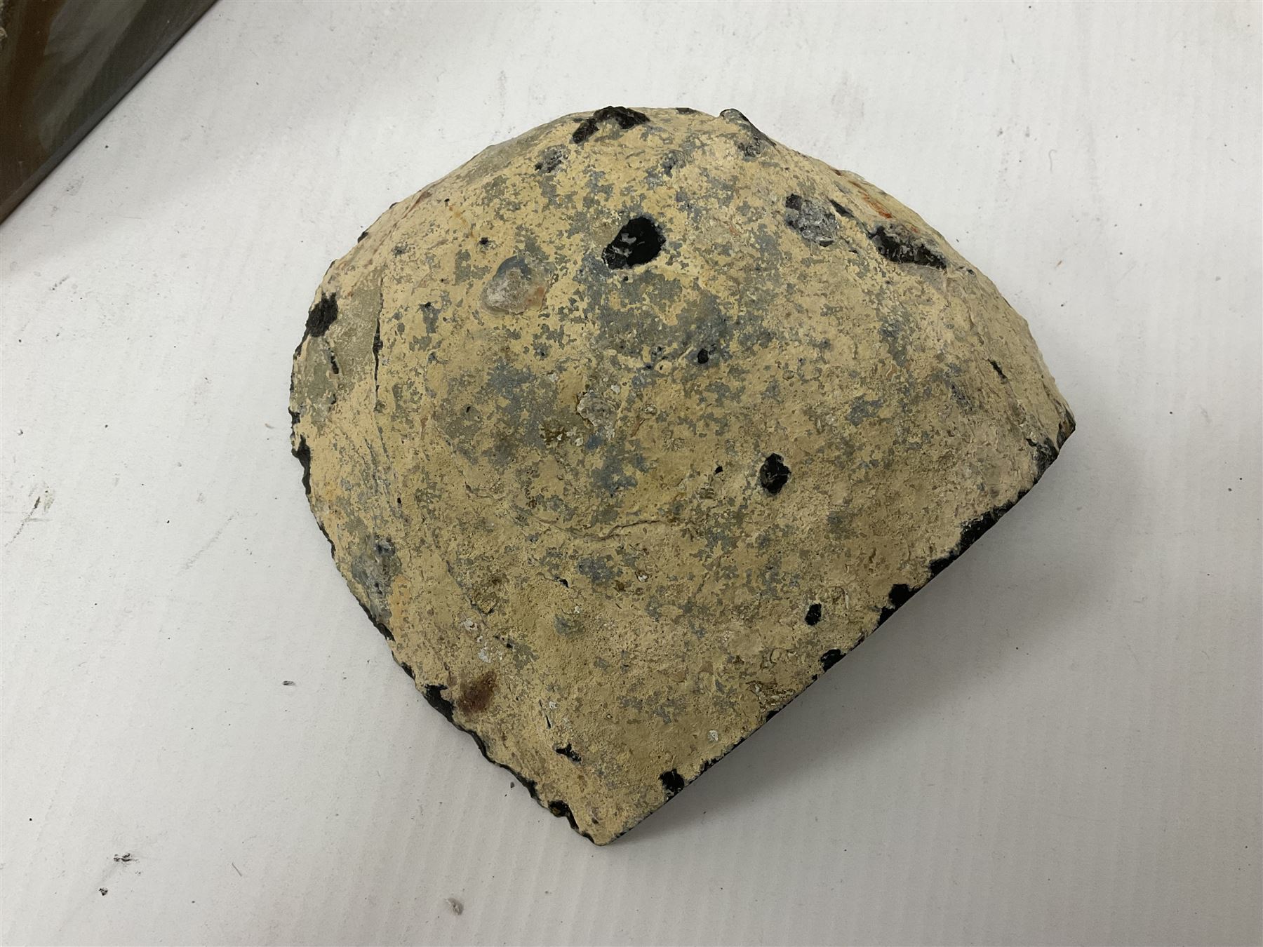 Four polished blue agate geodes, largest H10cm, L18cm