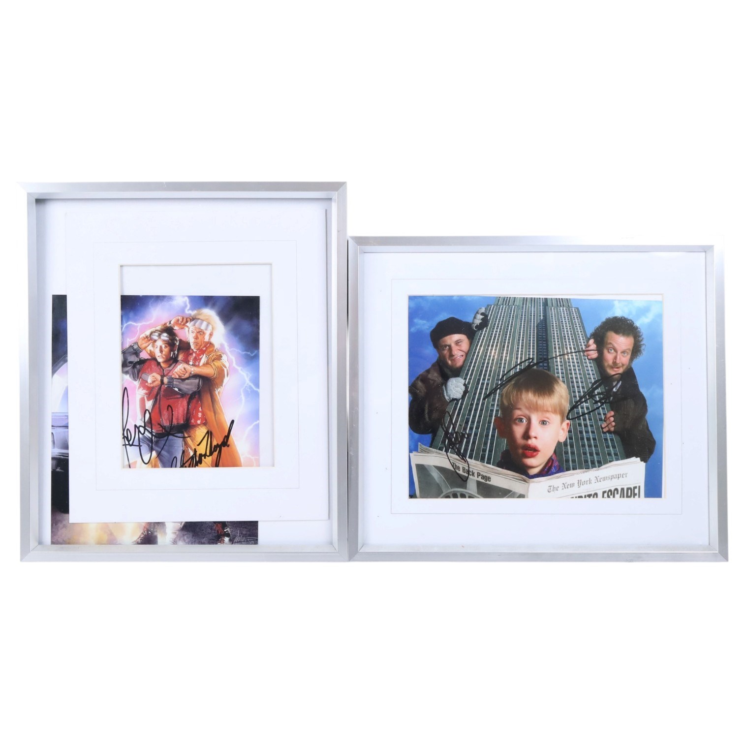 Collection of film related prints, all with spurious cast signatures, including Home Alone, Ghost Rider, Pirates of the Caribbean etc