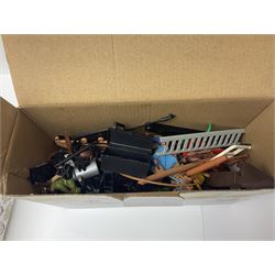 Collection of Playmobile Cowboys and Indians plastic figures, teepees, covered wagon etc