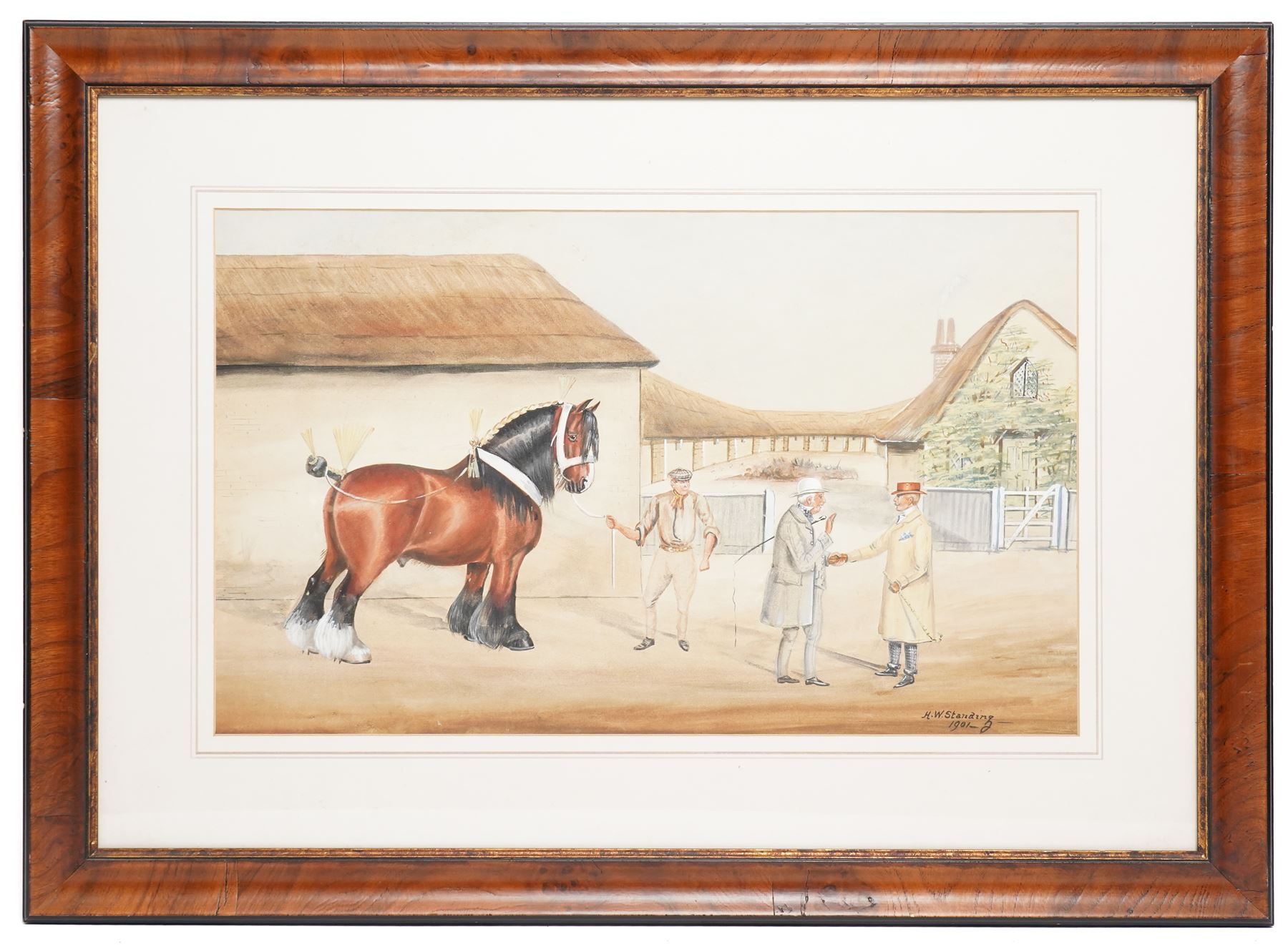 Henry William Standing (British 1894–1931): The Deal is Done, watercolour signed and dated, 55cm x 75cm
