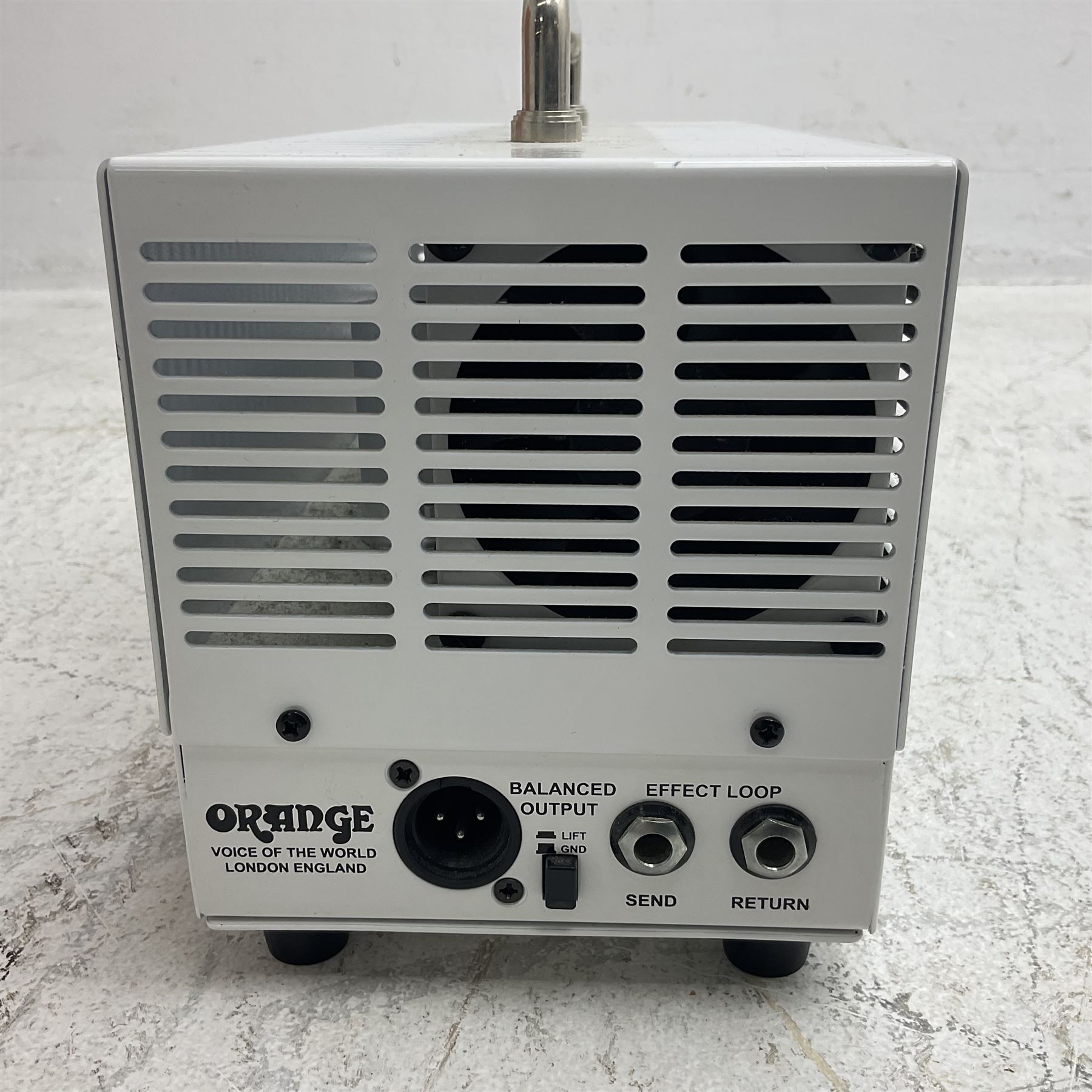 Orange 'Terror Bass' 500 watts Class D Hybrid Bass Amplifier; serial no.03742-0814; L30cm; and Orange 'Voice of the World' SP212 bass cabinet with 2 x 12