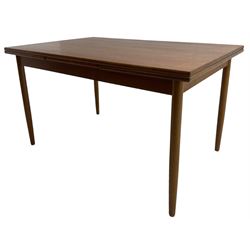 John Herbert for A Younger - mid-20th century teak 'Fonseca' dining table, shaped rectangular top over tapering supports