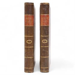 More, Sir Thomas - 'Utopia' translated by Raphe Robonson, a new edition with notes by Rev. T F Dibdin, printed by William Bulmer in two volumes 1808, marbled boards, leather spine