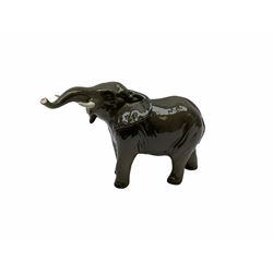 Beswick figures, comprising Afghan Hound 2285, St Bernard 'Corna Garth Stroller' 2221, Rottweiler 3056, Greatdane 'CH Ruler of Ouborough', Fox, Elephant, and dappled grey type horse. 