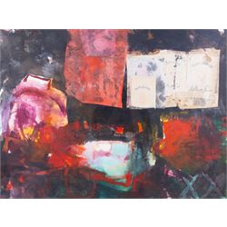 Continental School (20th Century): Abstract Collages, one mixed media and one photographic print each indistinctly signed in pencil and dated '98 and 2000, 57cm x 76cm (2)
