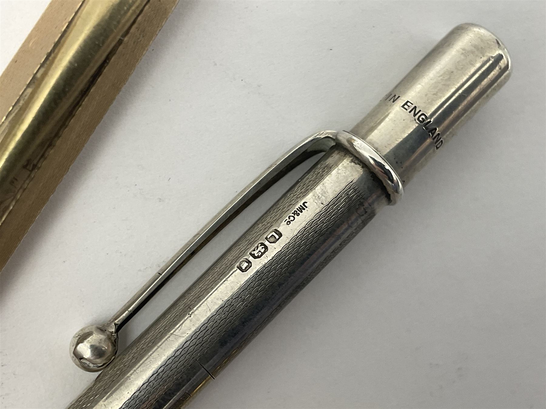 Five gold filled Wahl Eversharp propelling pencils, together with a silver propelling pencil, hallmarked London 1946, J.M.Co Johnson, Matthey & Co, and two further gold filled propelling pencils, one with box, largest L13cm (8)