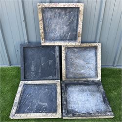 Set of five paving molds, (45cm x 45cm x 5cm)  - THIS LOT IS TO BE COLLECTED BY APPOINTMENT FROM DUGGLEBY STORAGE, GREAT HILL, EASTFIELD, SCARBOROUGH, YO11 3TX