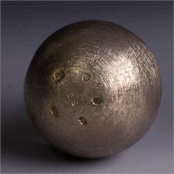 Stuart Devlin - Late 20th century silver and silver-gilt surprise egg, the textured gilt exterior opening to reveal an underwater scene with two fish and an anchor, hallmarked Stuart Devlin, London 1977, boxed, H10cm