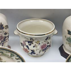 Collection of Masons Mandalay pattern, to include clock, covered vase, jugs, etc, and other Masons Chartreuse pattern items 