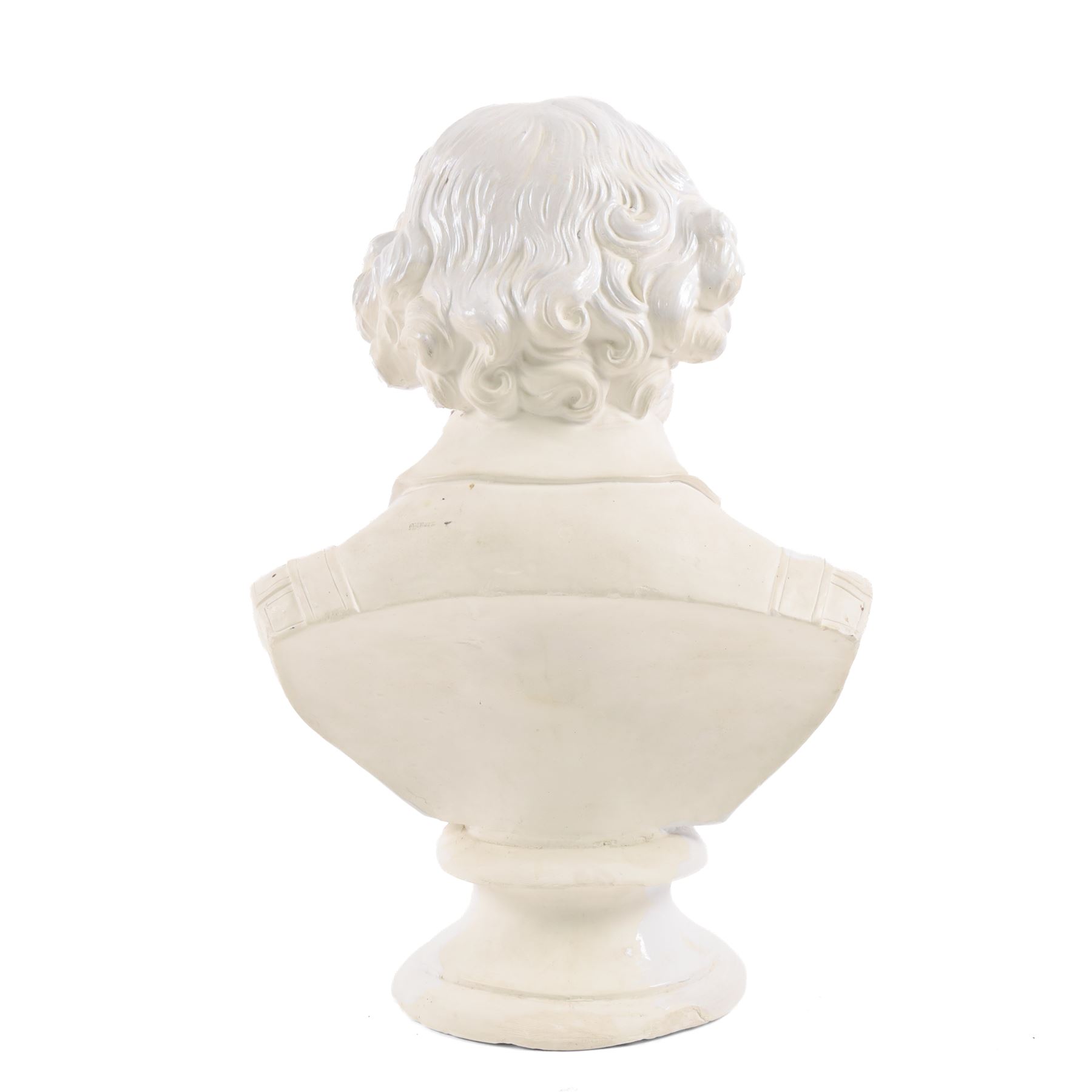 Plaster bust of William Shakespeare, together with an 1833 set of Shakespeare books