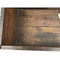 Seaman's camphorwood chest with hinged lid and rope handles, on platform base, stamped W.Cooper Hull, W105cm H48cm D41cm