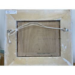 Newlyn School (Early 20th century): Girl on a Step, oil on canvas laid on panel unsigned 15cm x 19cm