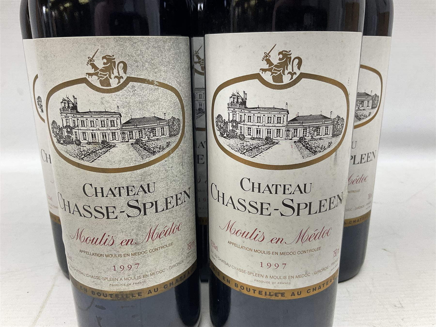 Chateau Chasse Spleen 1997 Moulis-en-Medoc, 750ml, 12.5% vol, five bottles