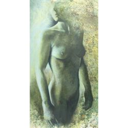 Wendy Tate (Northern British contemporary): 'Turning in Blue', oil on canvas unsigned, inscribed verso 92cm x 50cm
Notes: Scarborough artist, exh. the South Street Gallery