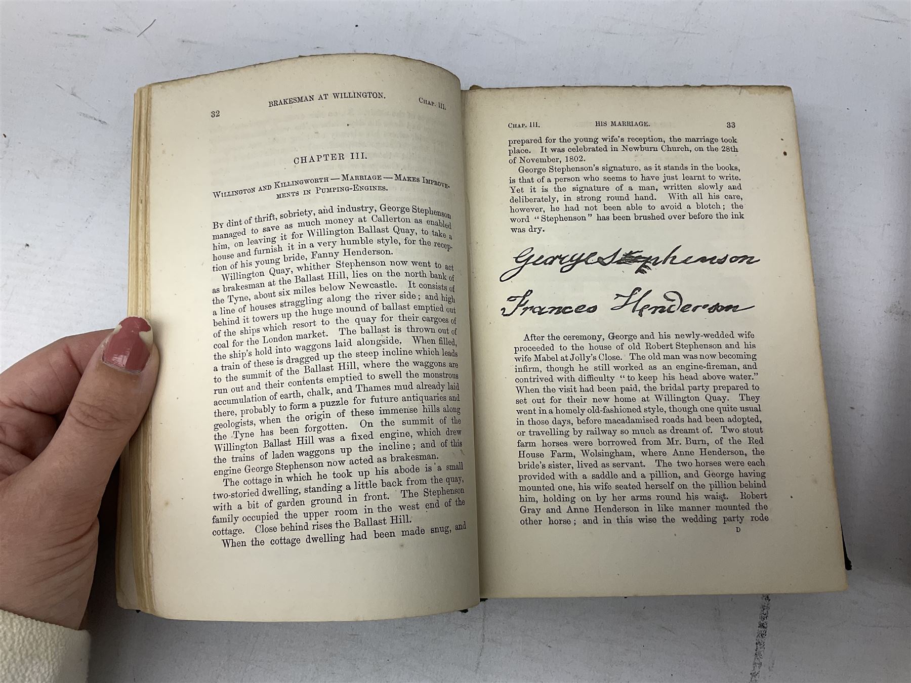 Smiles, S; 'The Story of the Life of George Stephenson' pub John Murray 1859 & Reynolds M 'Locomotive engine Driving' pub Crosby Lockwood 1880, both gilt, 2 volumes