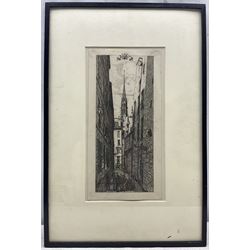 Charles Meryon (French 1821-1868): 'La Rue des Chantres - Paris' (Delteil 17; Schneiderman 85), etching pub. 1862, state iv/vi, 28.8cm x 11.9cm 