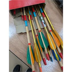 Barnett Vulcan bow, together with a box of archery arrows and a Jaques bow